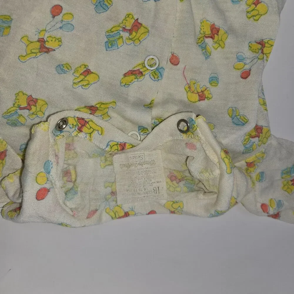 Winnie The Pooh Infant Baby Pajamas Sleepsuit SearsPooh Bear Honey Pot 14-18 lb - Picture 11 of 16